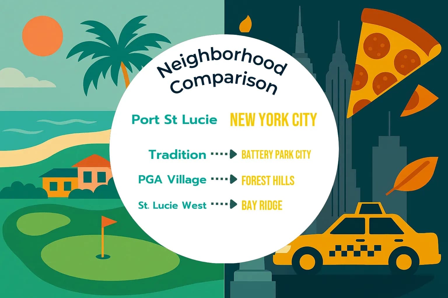 Port St. Lucie vs New York City Neighborhood Comparison