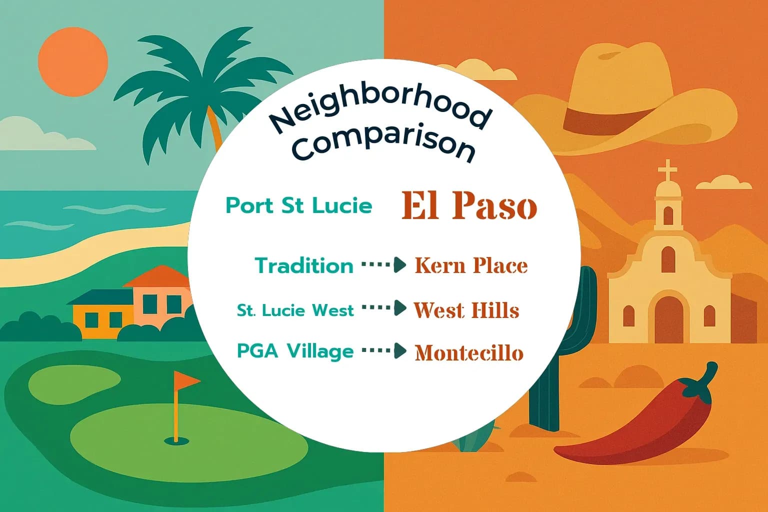Port St. Lucie vs El Paso Neighborhood Comparison
