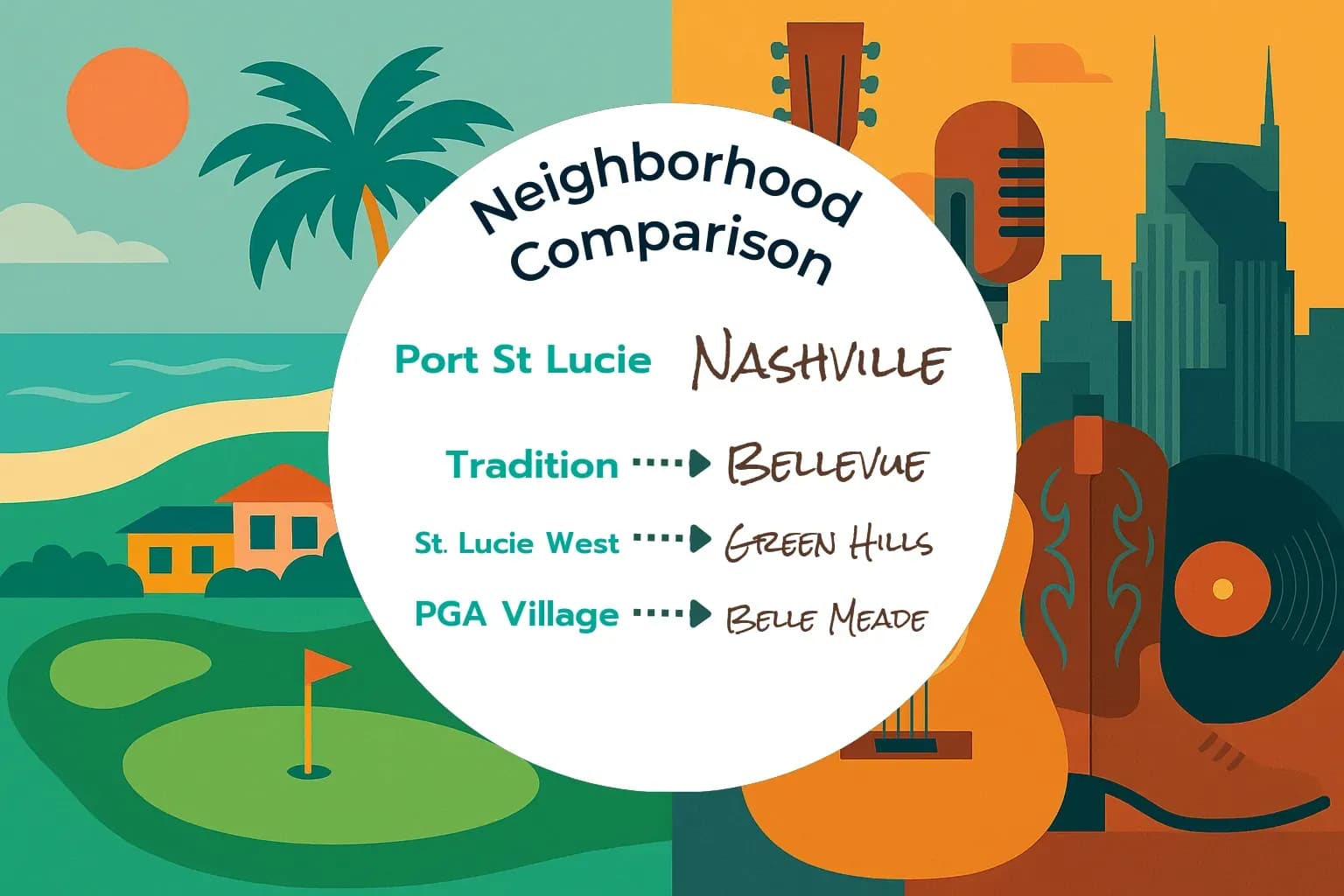 Port St. Lucie vs Nashville Neighborhood Comparison