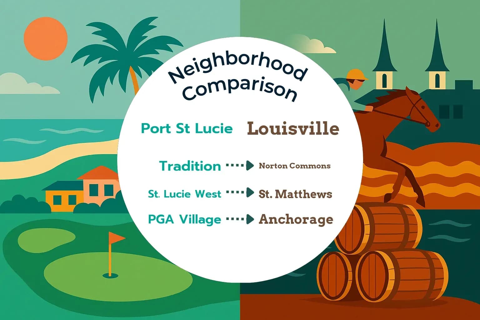 Port St. Lucie vs Louisville Neighborhood Comparison