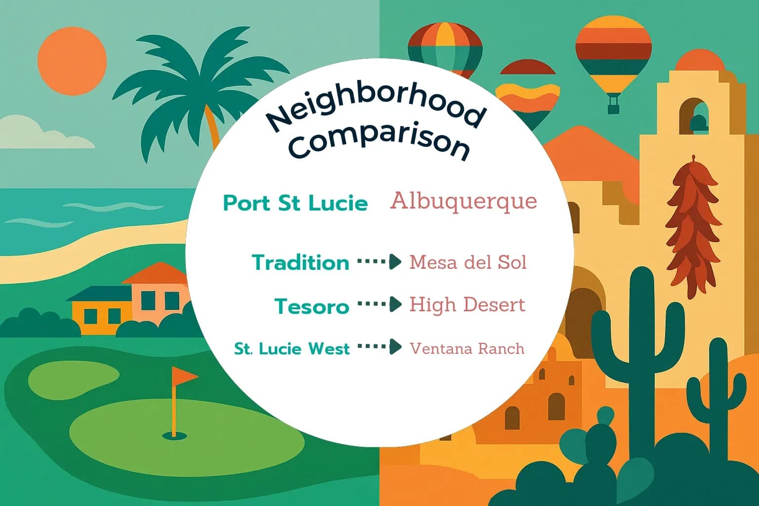 Port St. Lucie vs Albuquerque Neighborhood Comparison