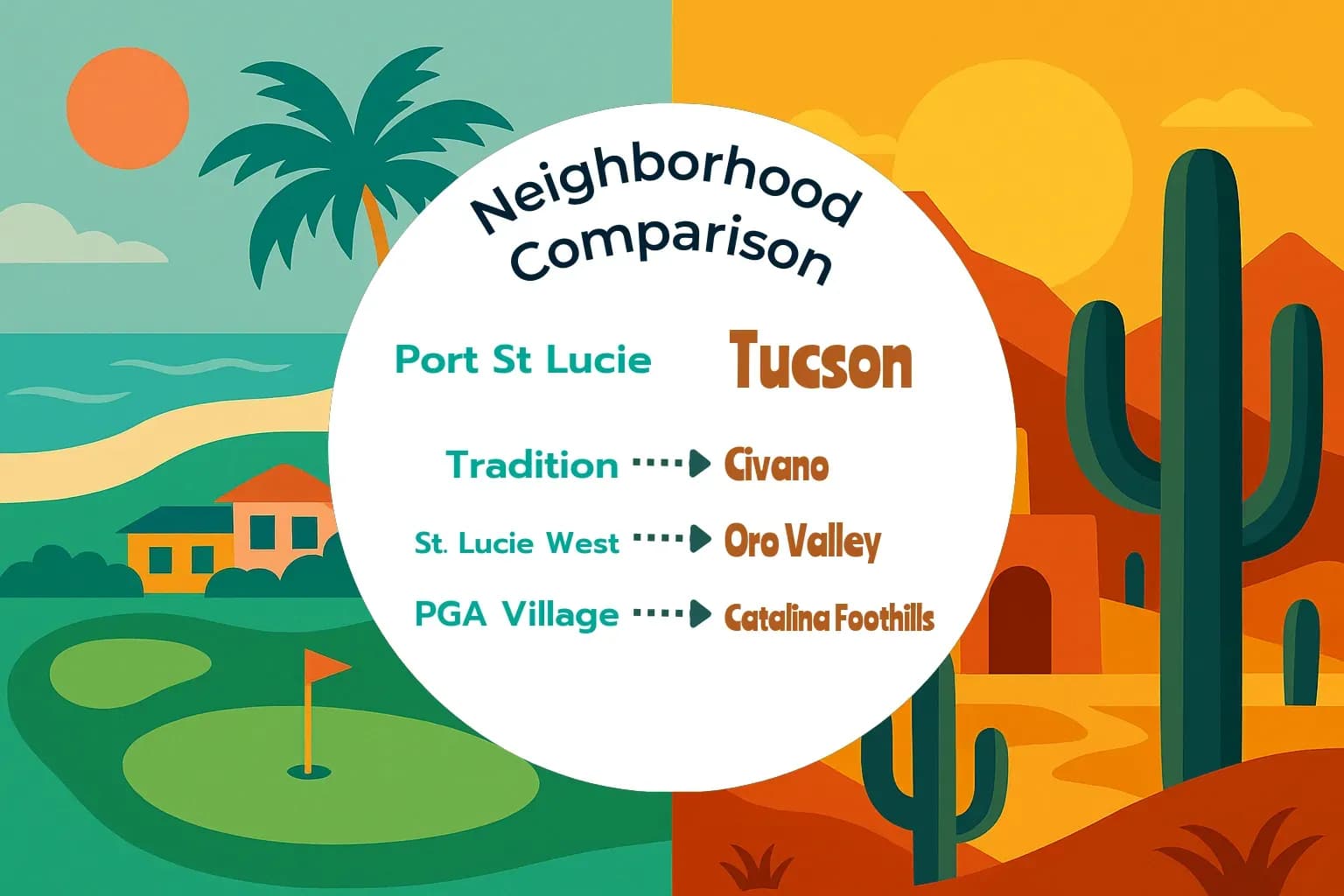 Port St. Lucie vs Tucson Neighborhood Comparison