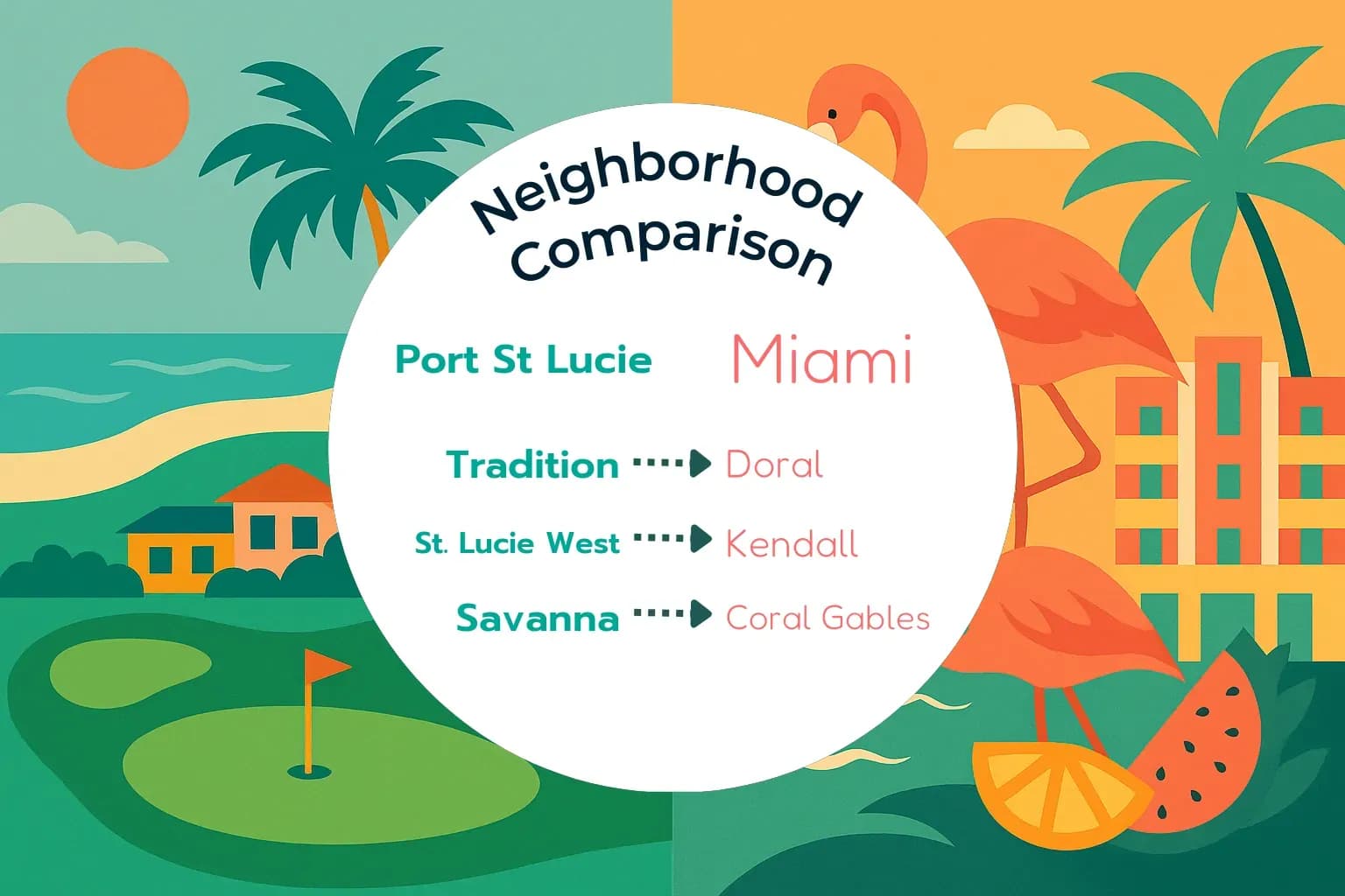 Port St. Lucie vs Miami Neighborhood Comparison