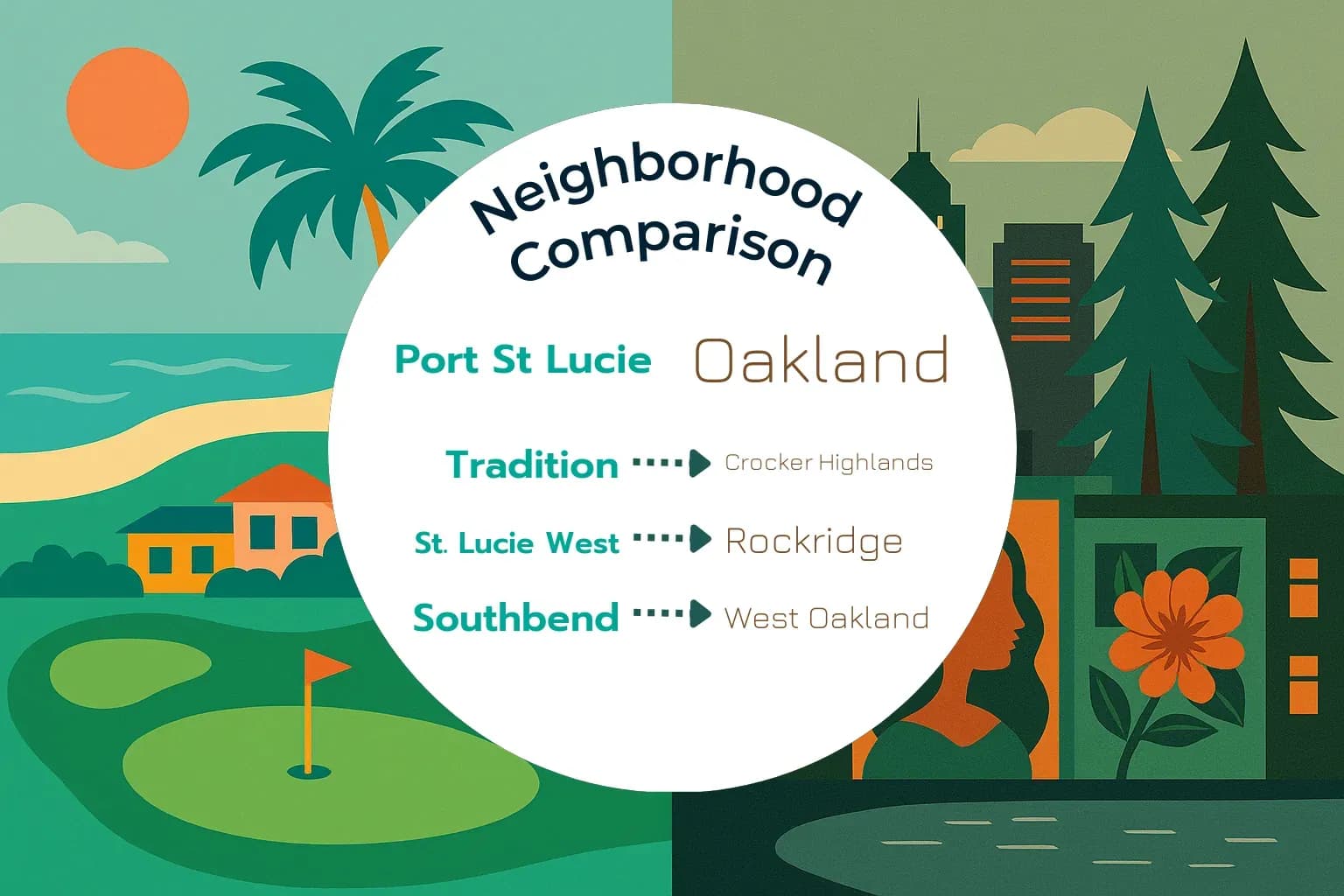 Port St. Lucie vs Oakland Neighborhood Comparison