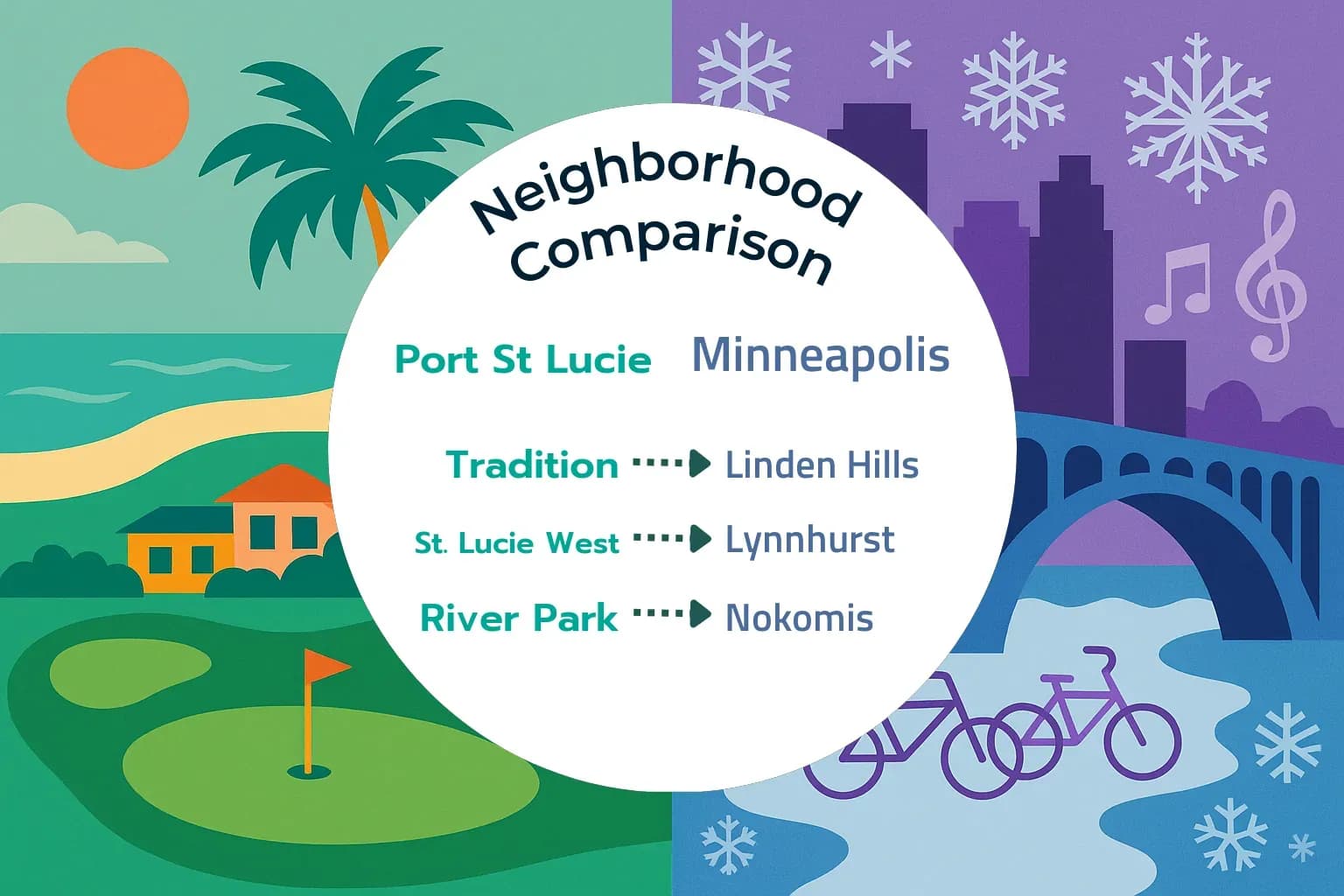Port St. Lucie vs Minneapolis Neighborhood Comparison