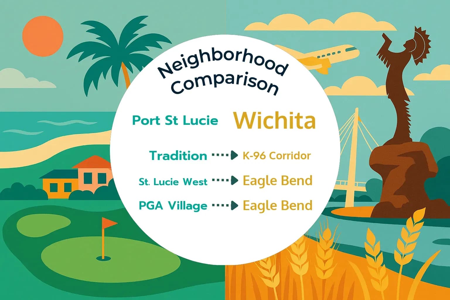 Port St. Lucie vs Wichita Neighborhood Comparison