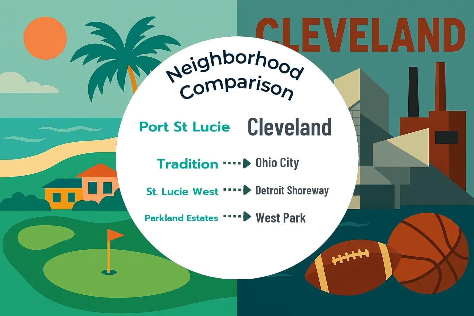Port St. Lucie vs Cleveland Neighborhood Comparison