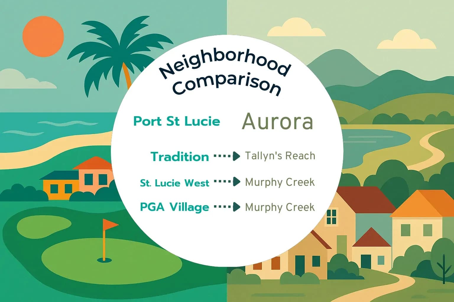 Port St. Lucie vs Aurora Neighborhood Comparison