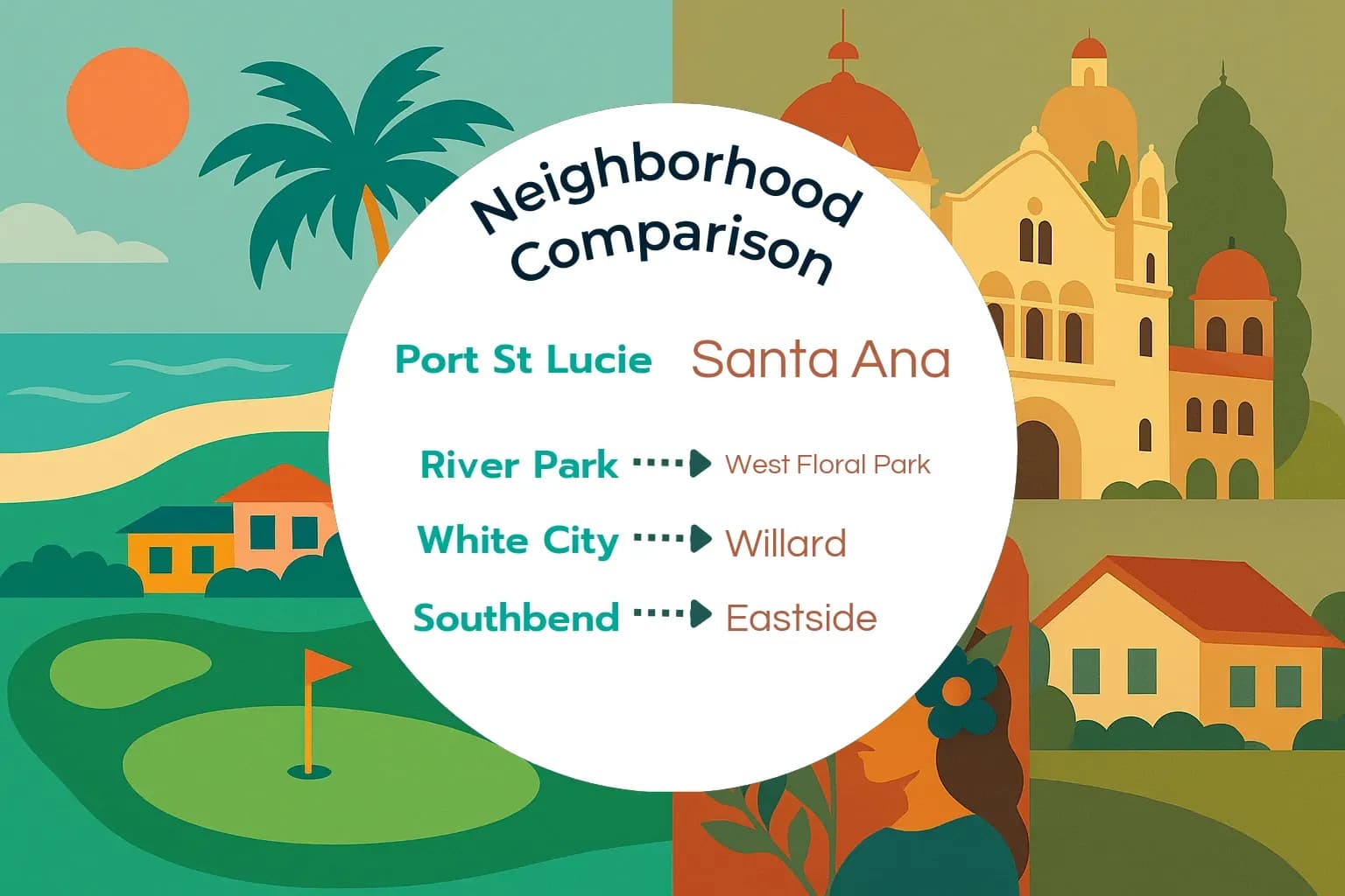 Port St. Lucie vs Santa Ana Neighborhood Comparison
