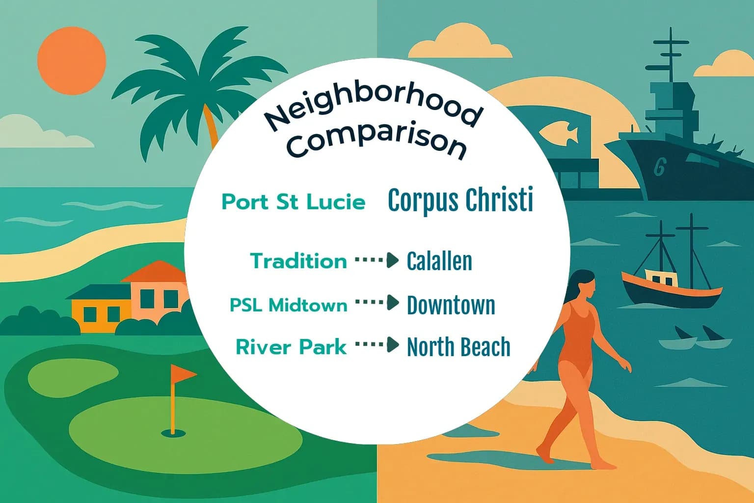 Port St. Lucie vs Corpus Christi Neighborhood Comparison