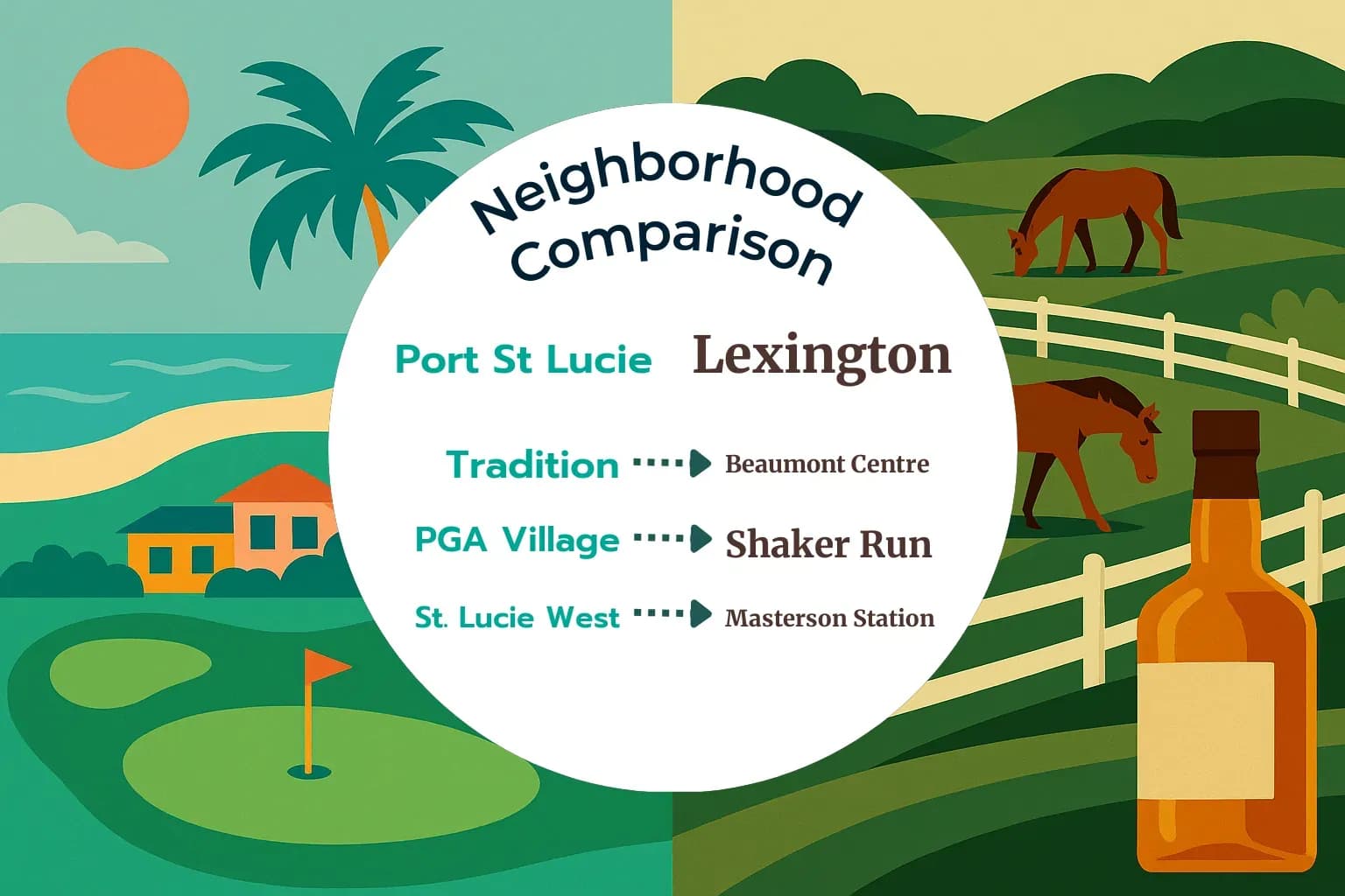 Port St. Lucie vs Lexington Neighborhood Comparison
