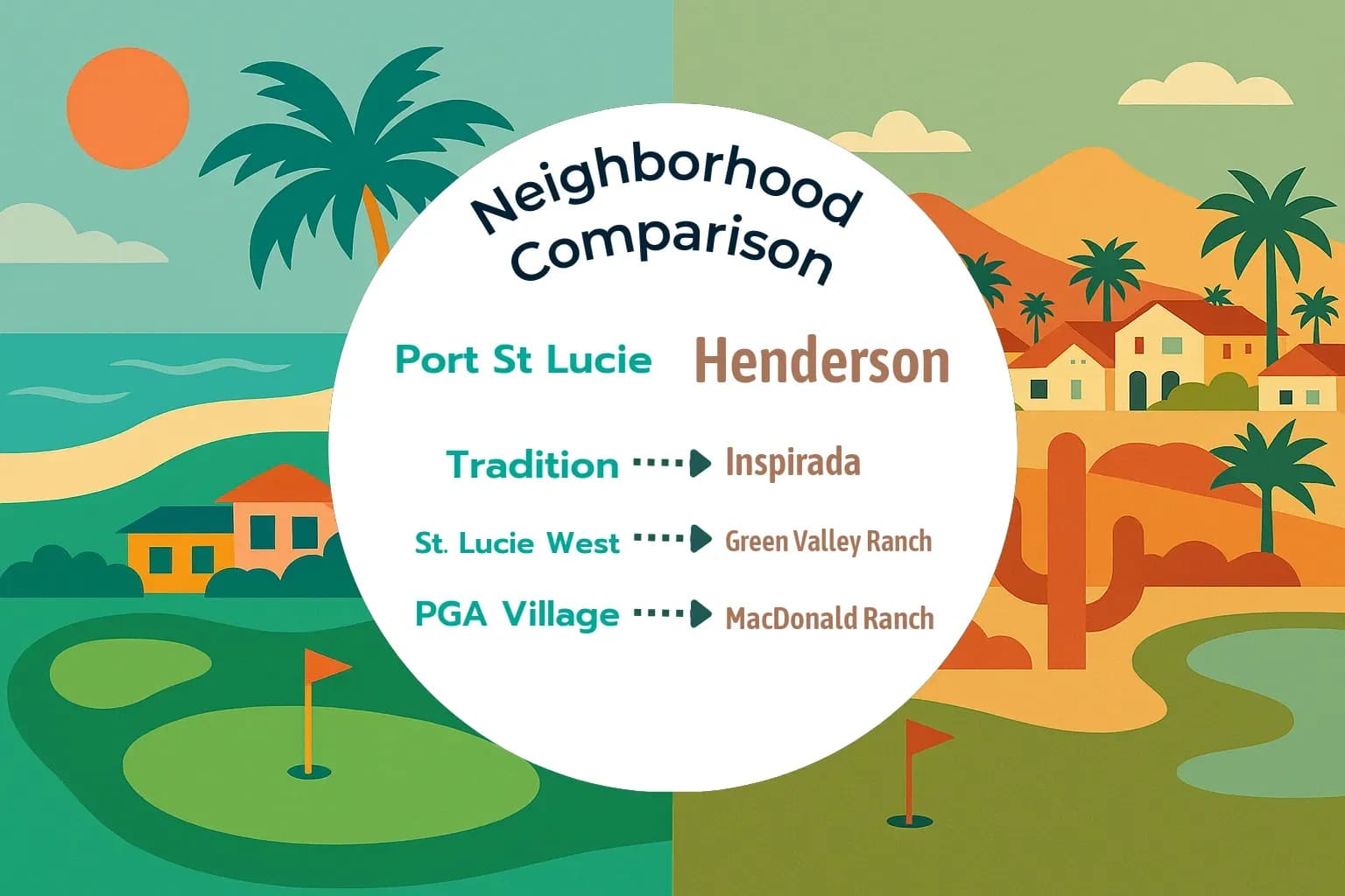 Port St. Lucie vs Henderson Neighborhood Comparison