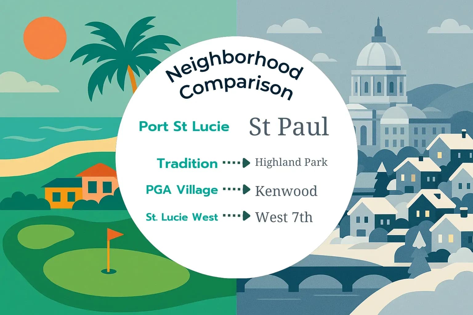 Port St. Lucie vs St. Paul Neighborhood Comparison