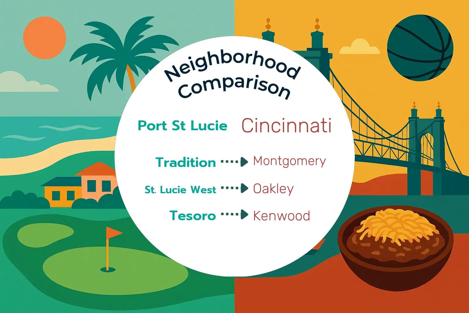 Port St. Lucie vs Cincinnati Neighborhood Comparison