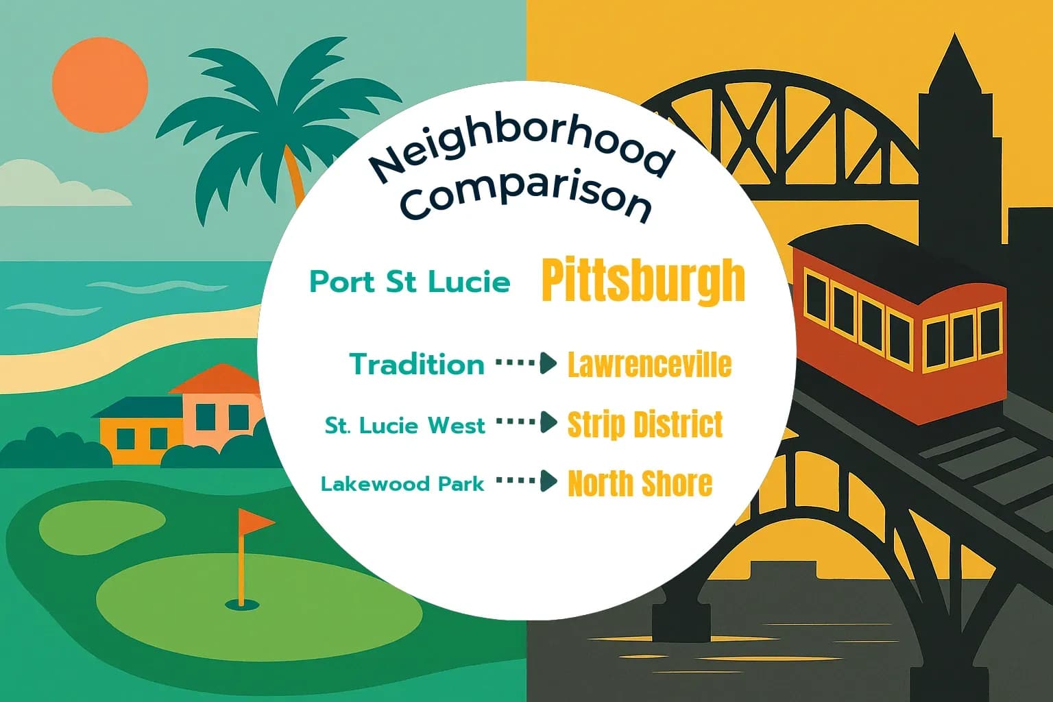 Port St. Lucie vs Pittsburgh Neighborhood Comparison