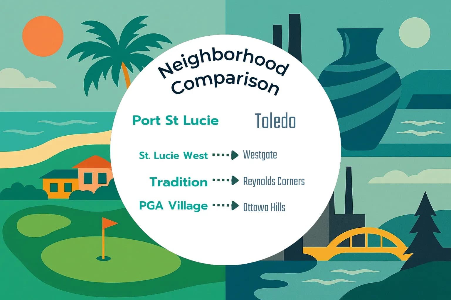 Port St. Lucie vs Toledo Neighborhood Comparison