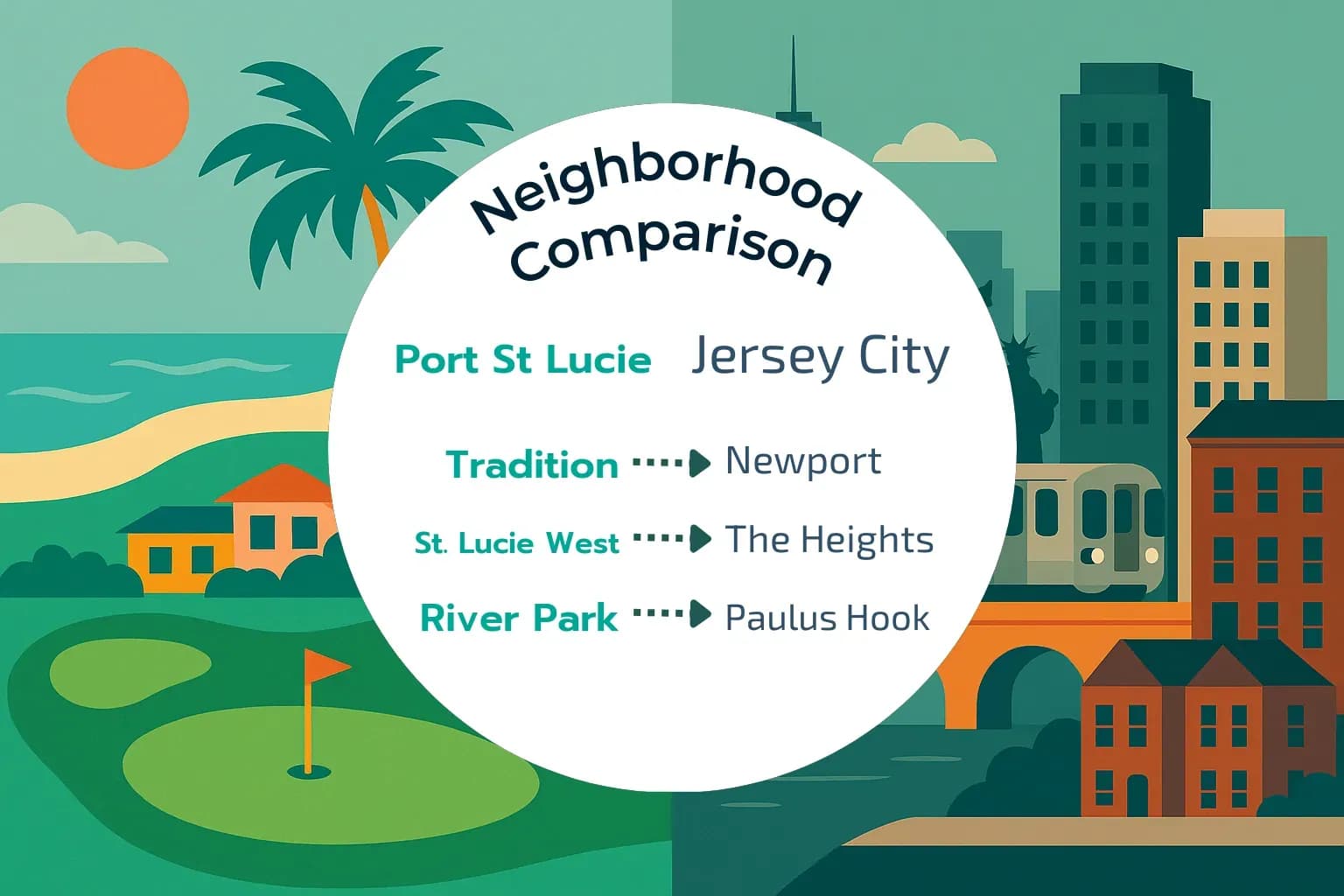 Port St. Lucie vs Jersey City Neighborhood Comparison