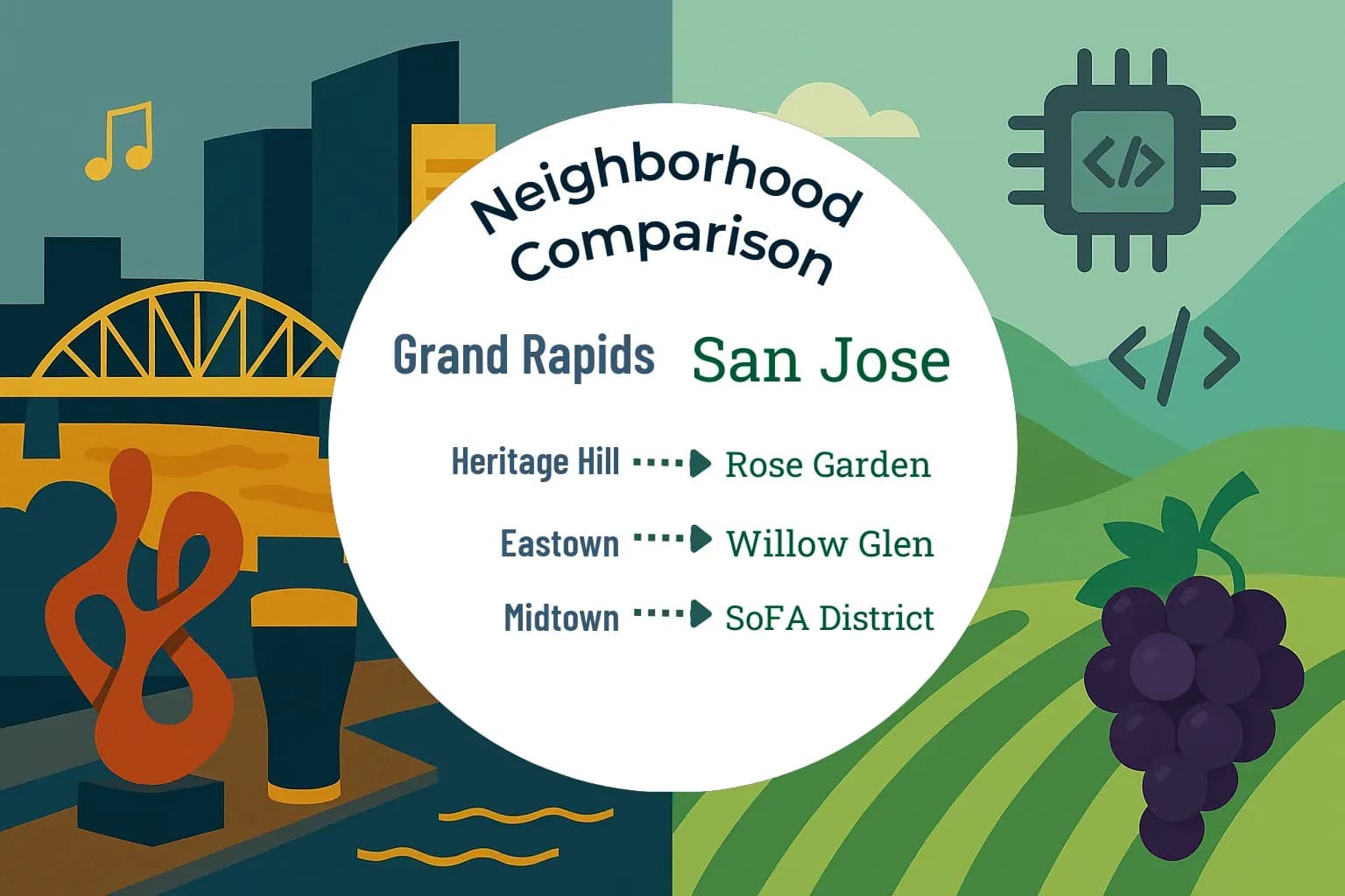 Grand Rapids vs San Jose Neighborhood Comparison