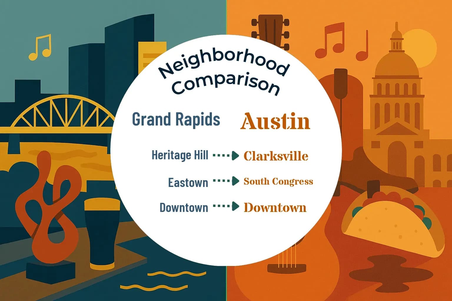 Grand Rapids vs Austin Neighborhood Comparison