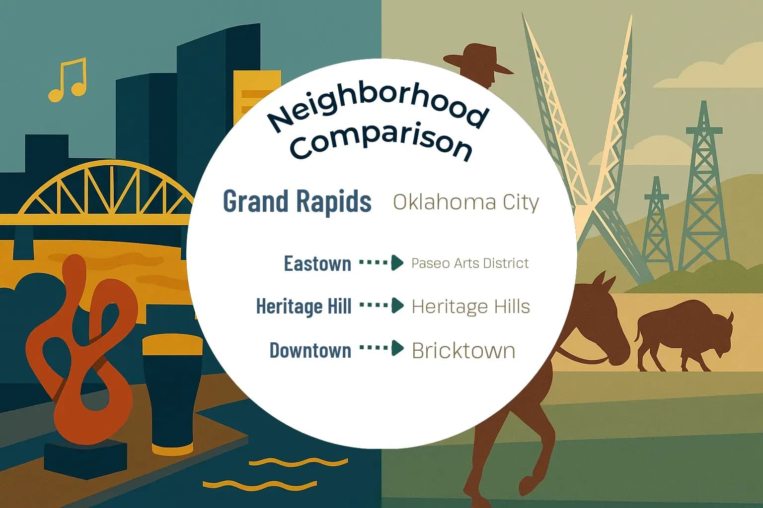 Grand Rapids vs Oklahoma City Neighborhood Comparison