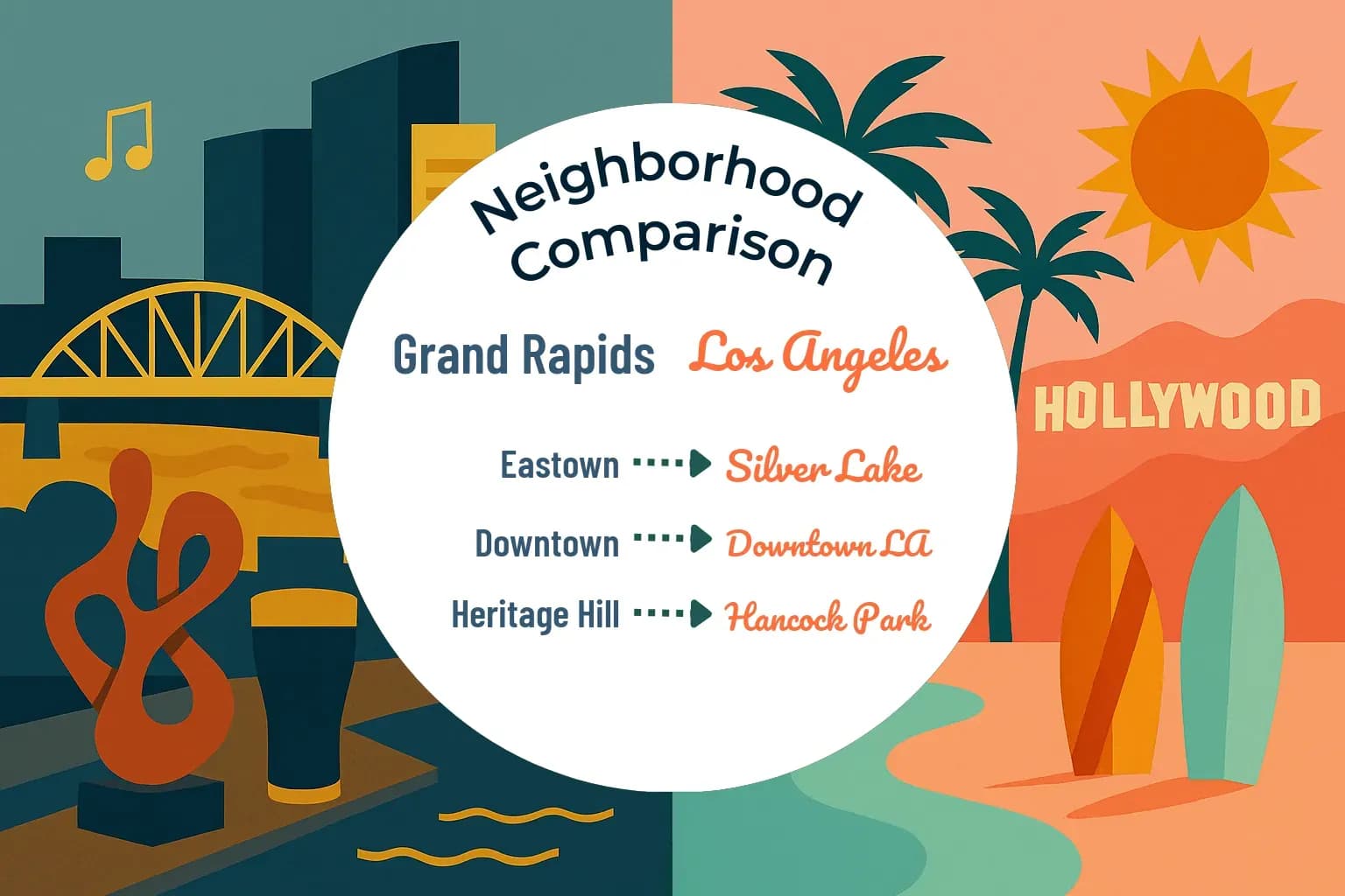 Grand Rapids vs Los Angeles Neighborhood Comparison