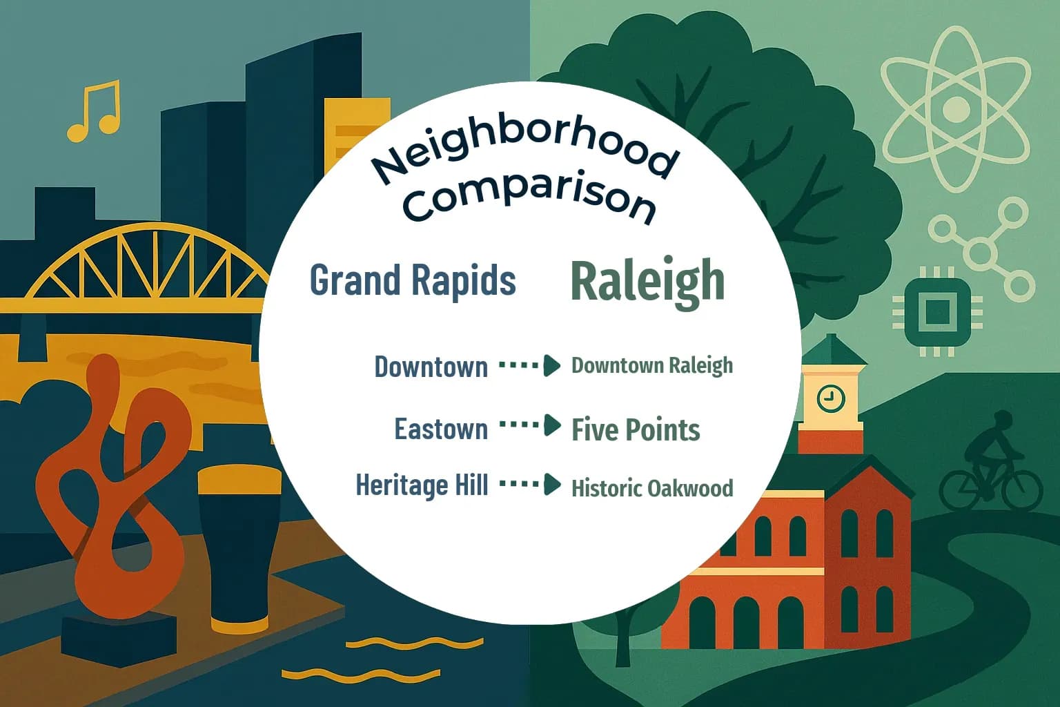 Grand Rapids vs Raleigh Neighborhood Comparison