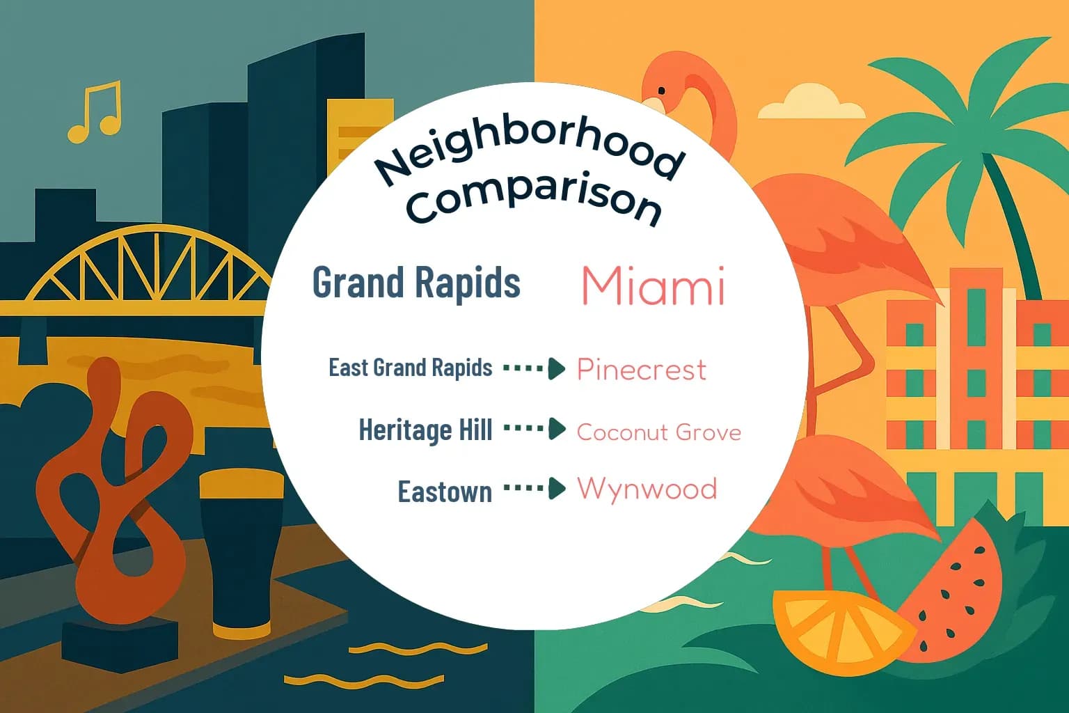 Grand Rapids vs Miami Neighborhood Comparison