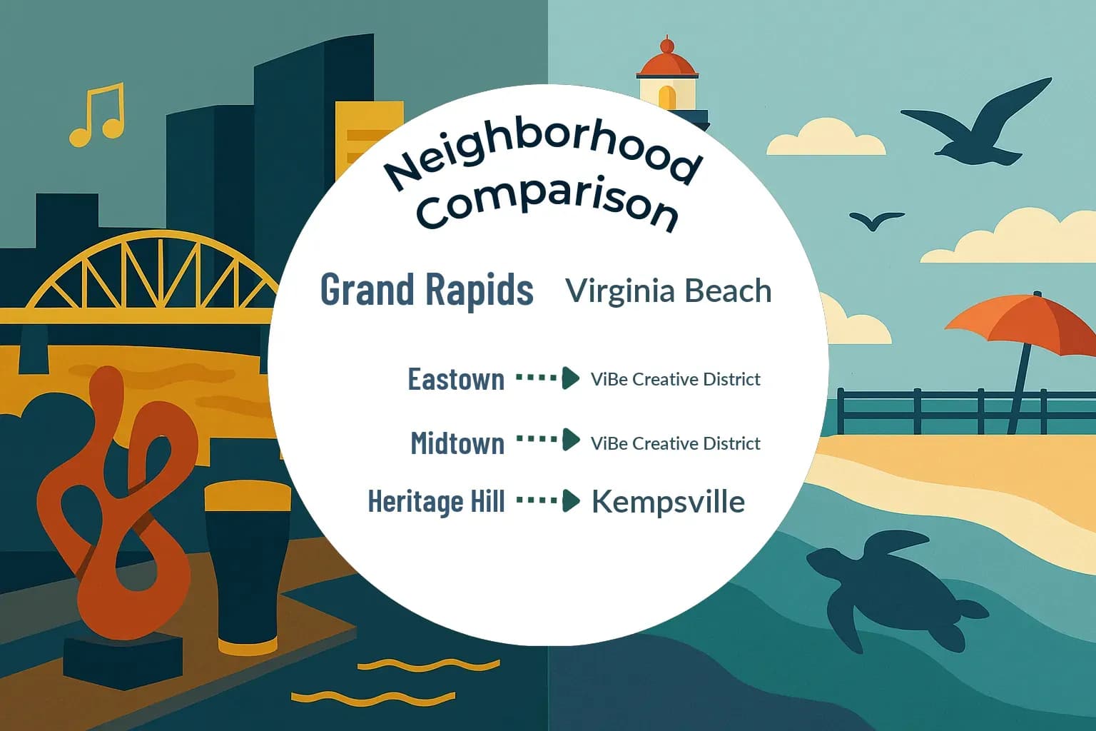 Grand Rapids vs Virginia Beach Neighborhood Comparison