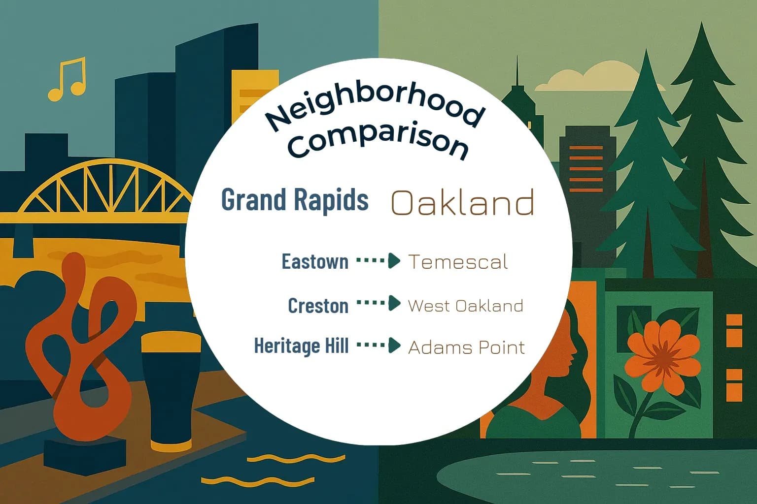 Grand Rapids vs Oakland Neighborhood Comparison