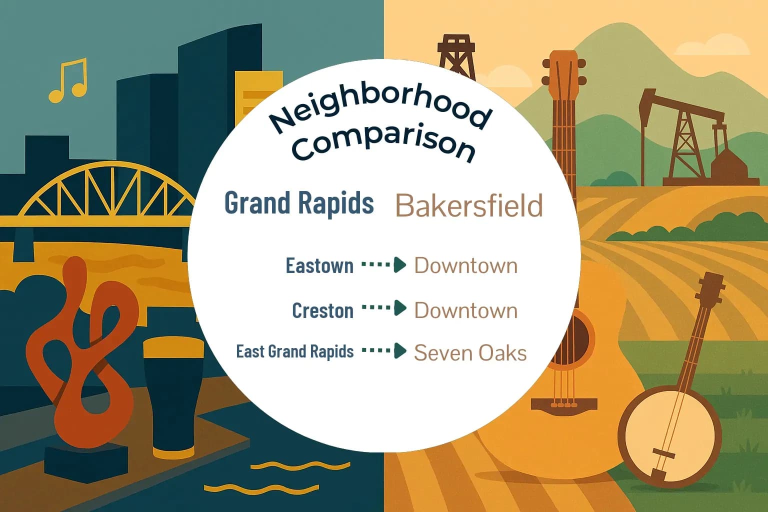 Grand Rapids vs Bakersfield Neighborhood Comparison