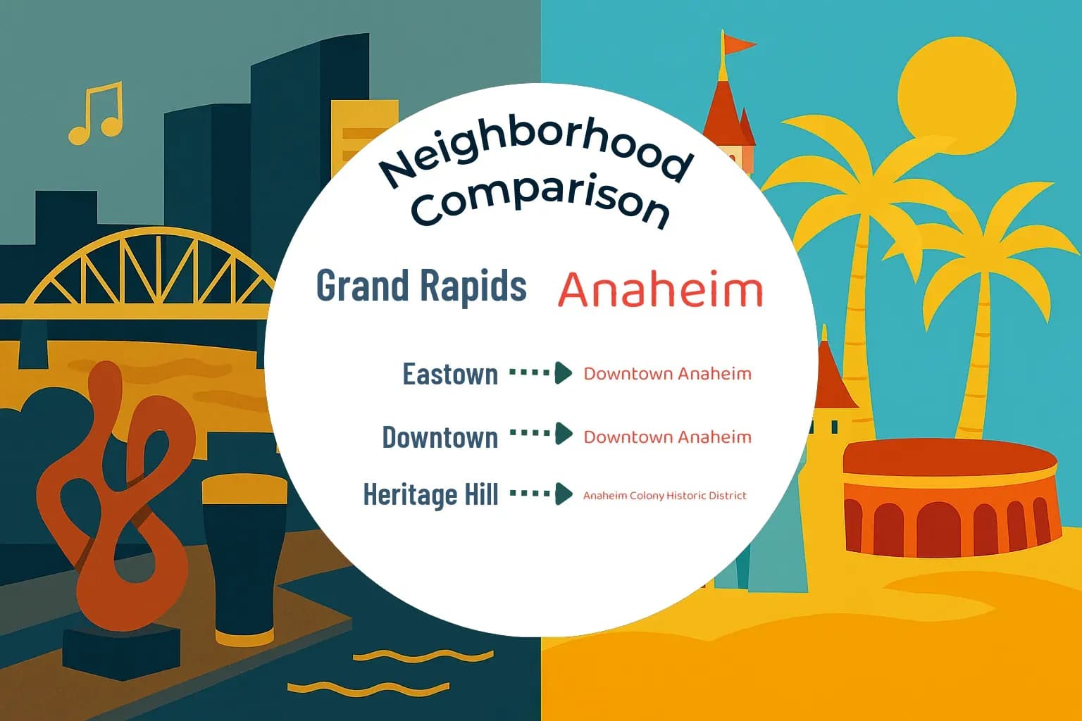 Grand Rapids vs Anaheim Neighborhood Comparison