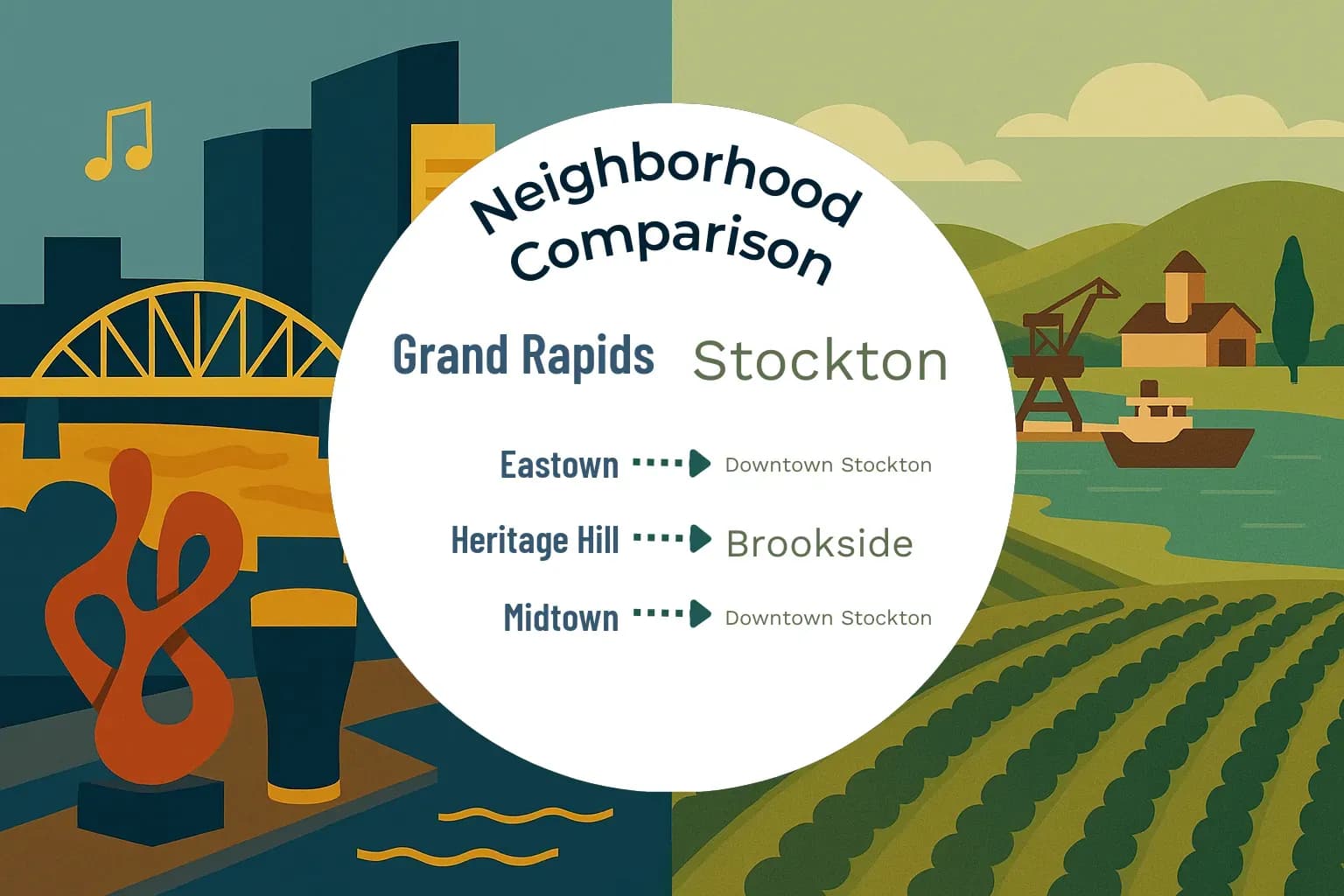 Grand Rapids vs Stockton Neighborhood Comparison