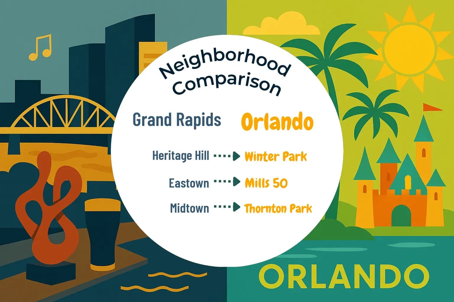 Grand Rapids vs Orlando Neighborhood Comparison
