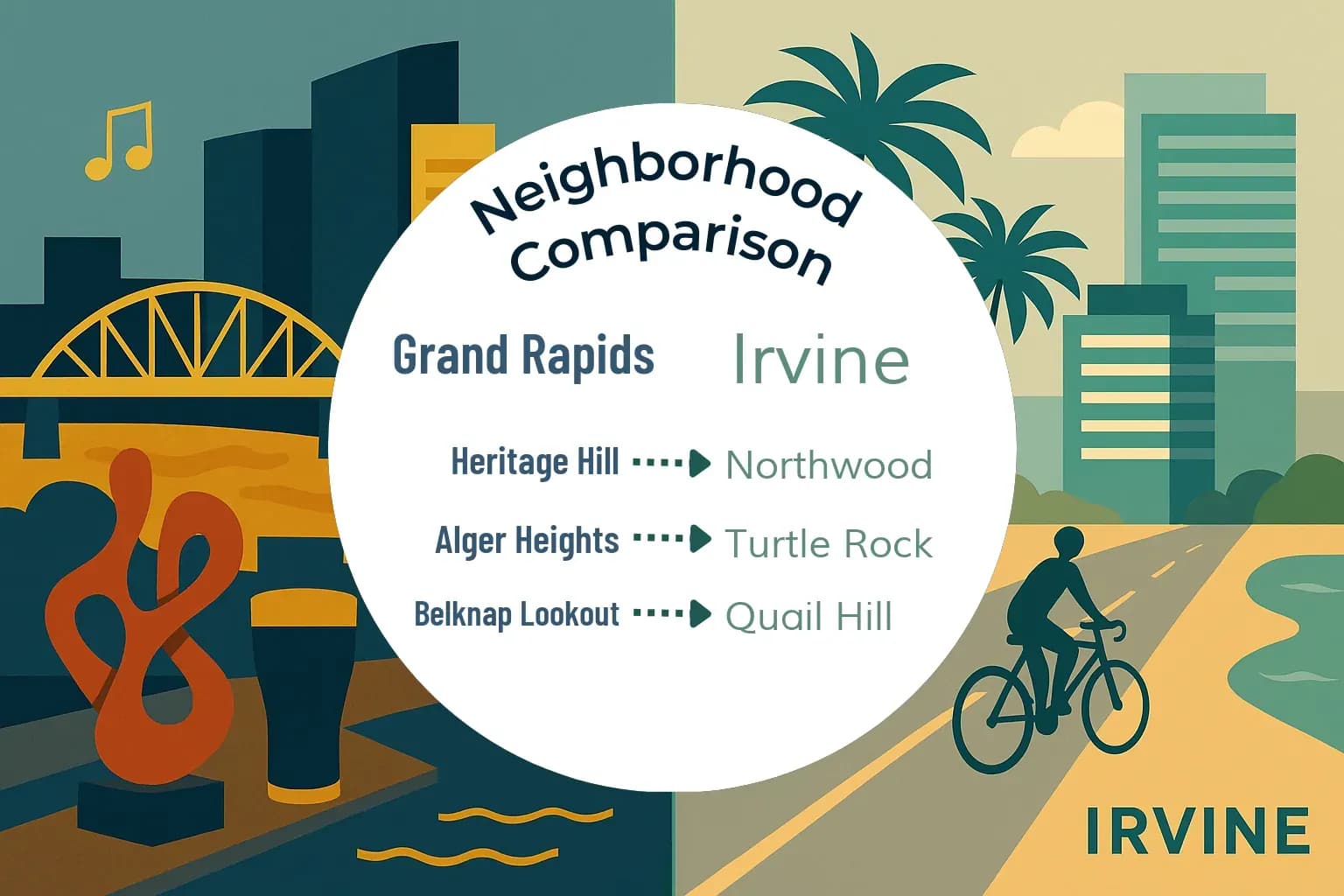 Grand Rapids vs Irvine Neighborhood Comparison