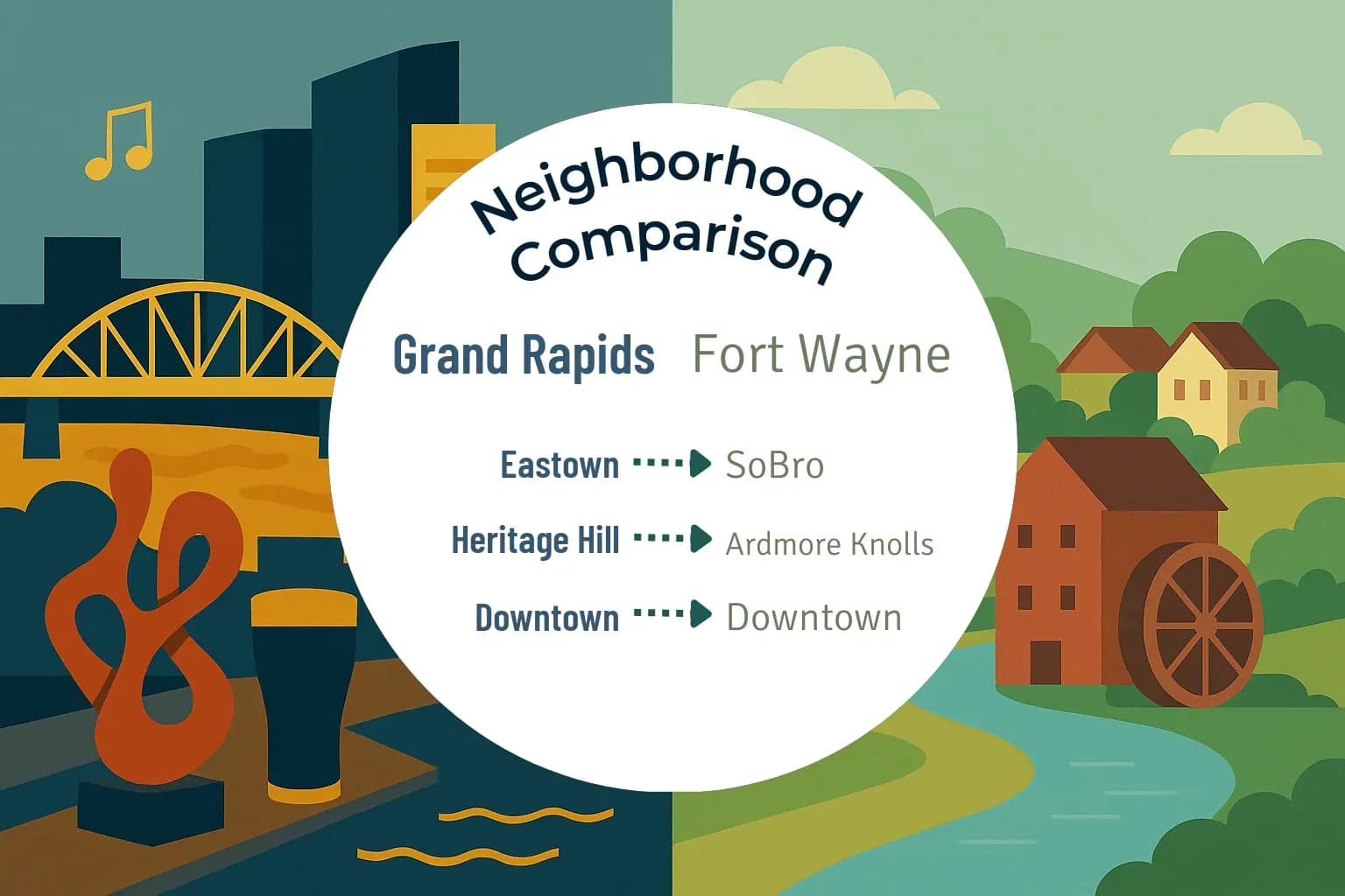 Grand Rapids vs Fort Wayne Neighborhood Comparison