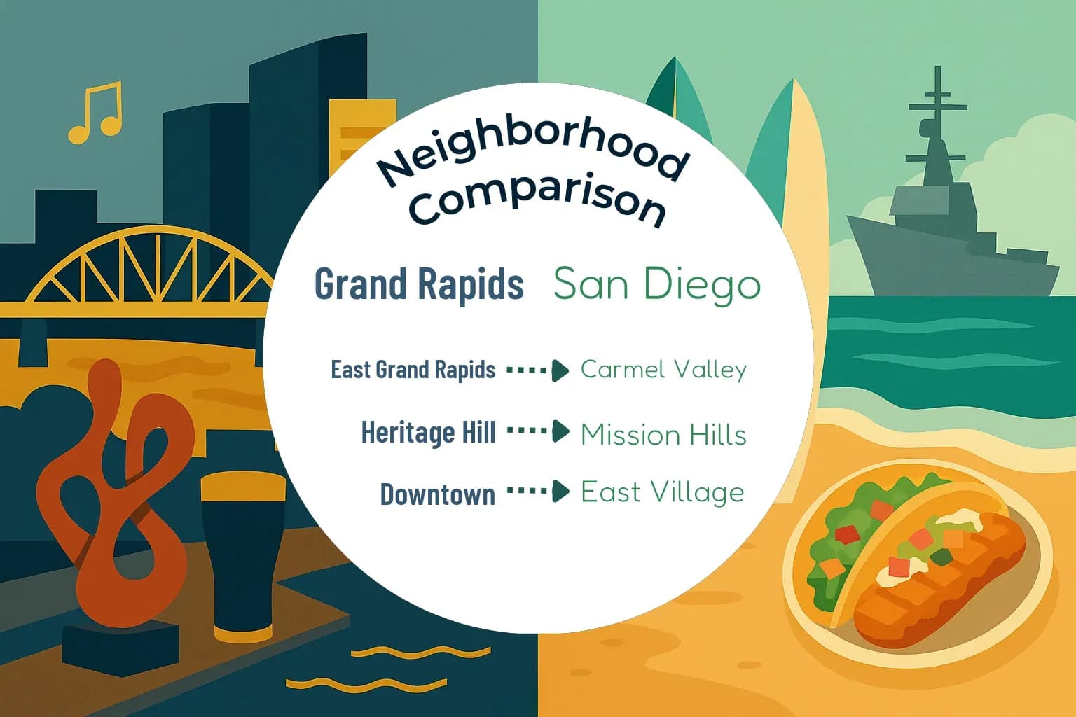 Grand Rapids vs San Diego Neighborhood Comparison