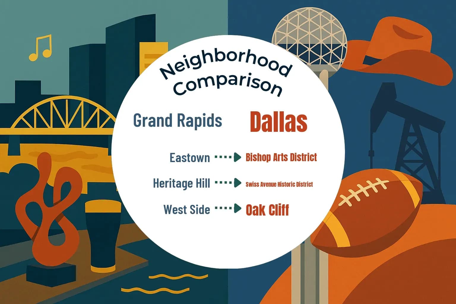 Grand Rapids vs Dallas Neighborhood Comparison