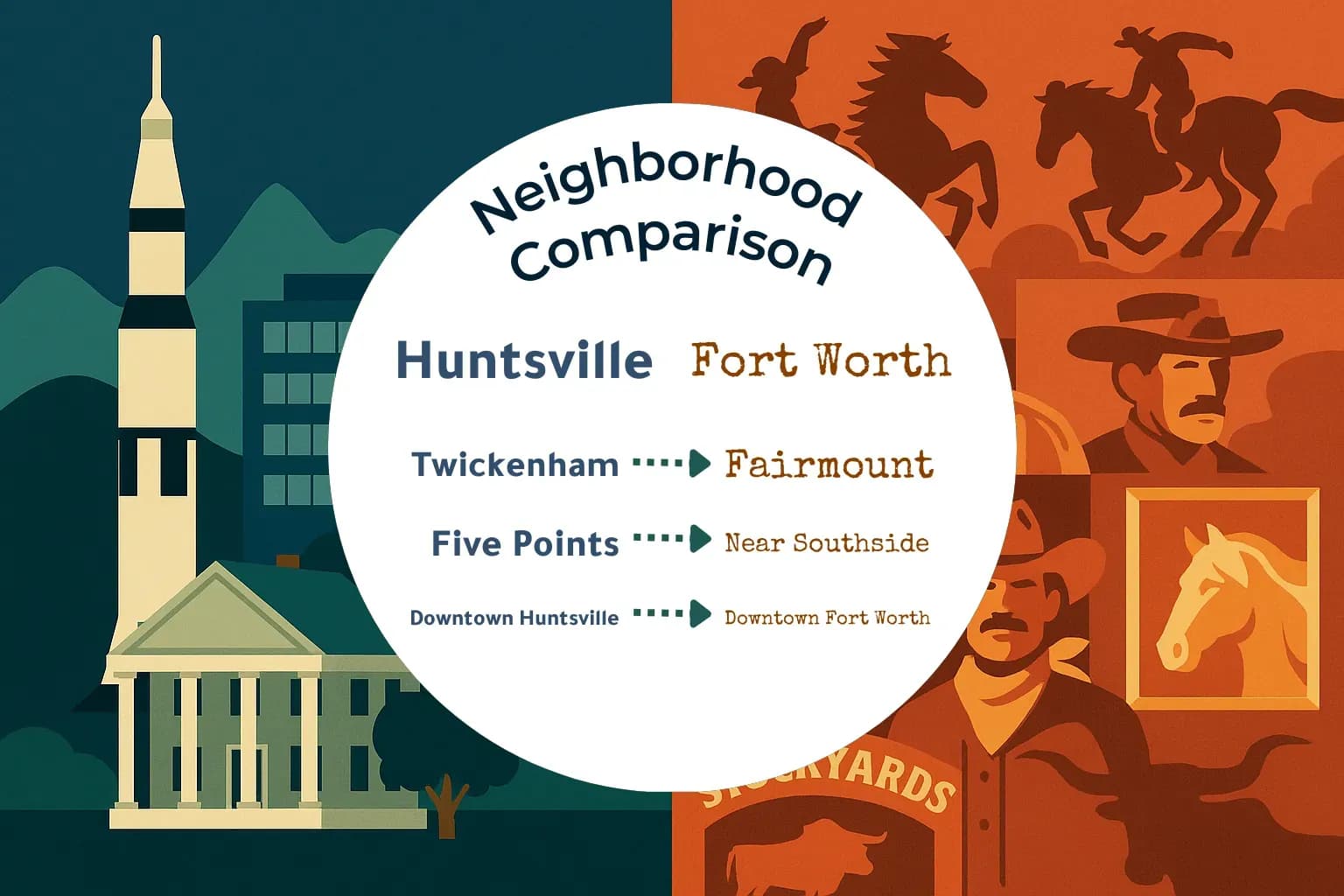 Huntsville vs Fort Worth Neighborhood Comparison