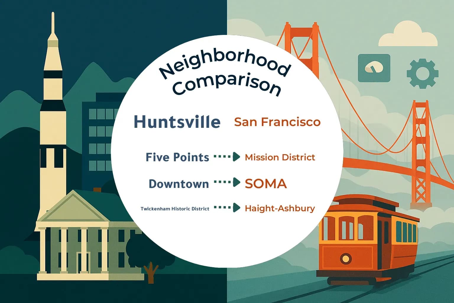 Huntsville vs San Francisco Neighborhood Comparison