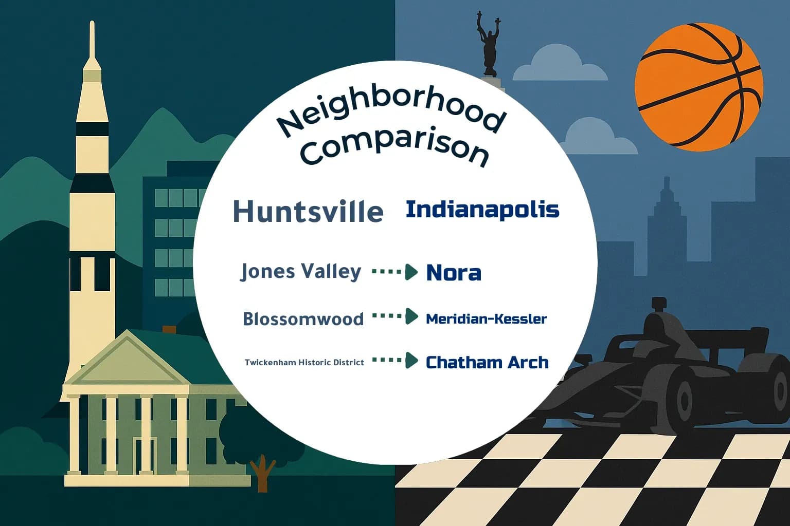 Huntsville vs Indianapolis Neighborhood Comparison