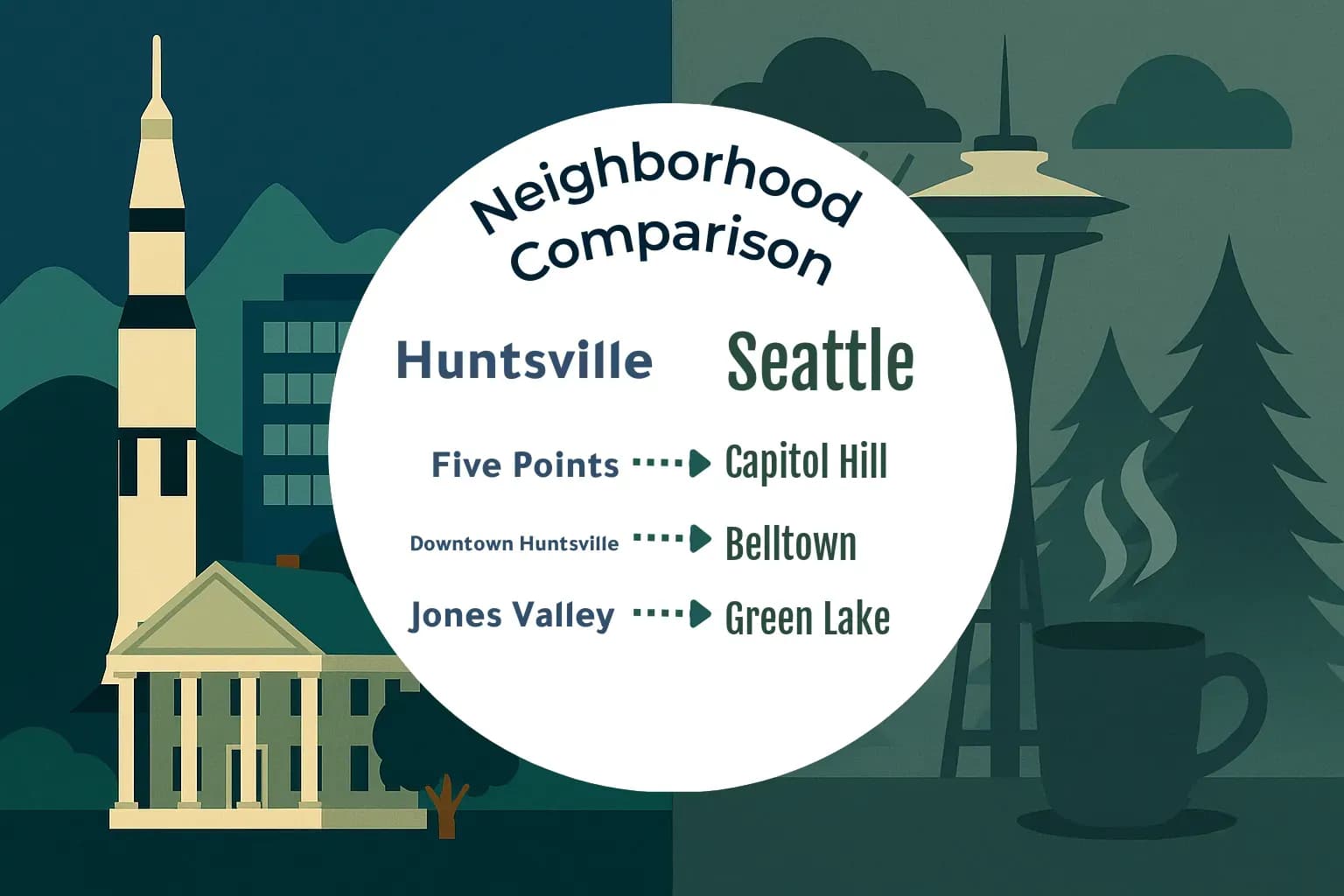 Huntsville vs Seattle Neighborhood Comparison
