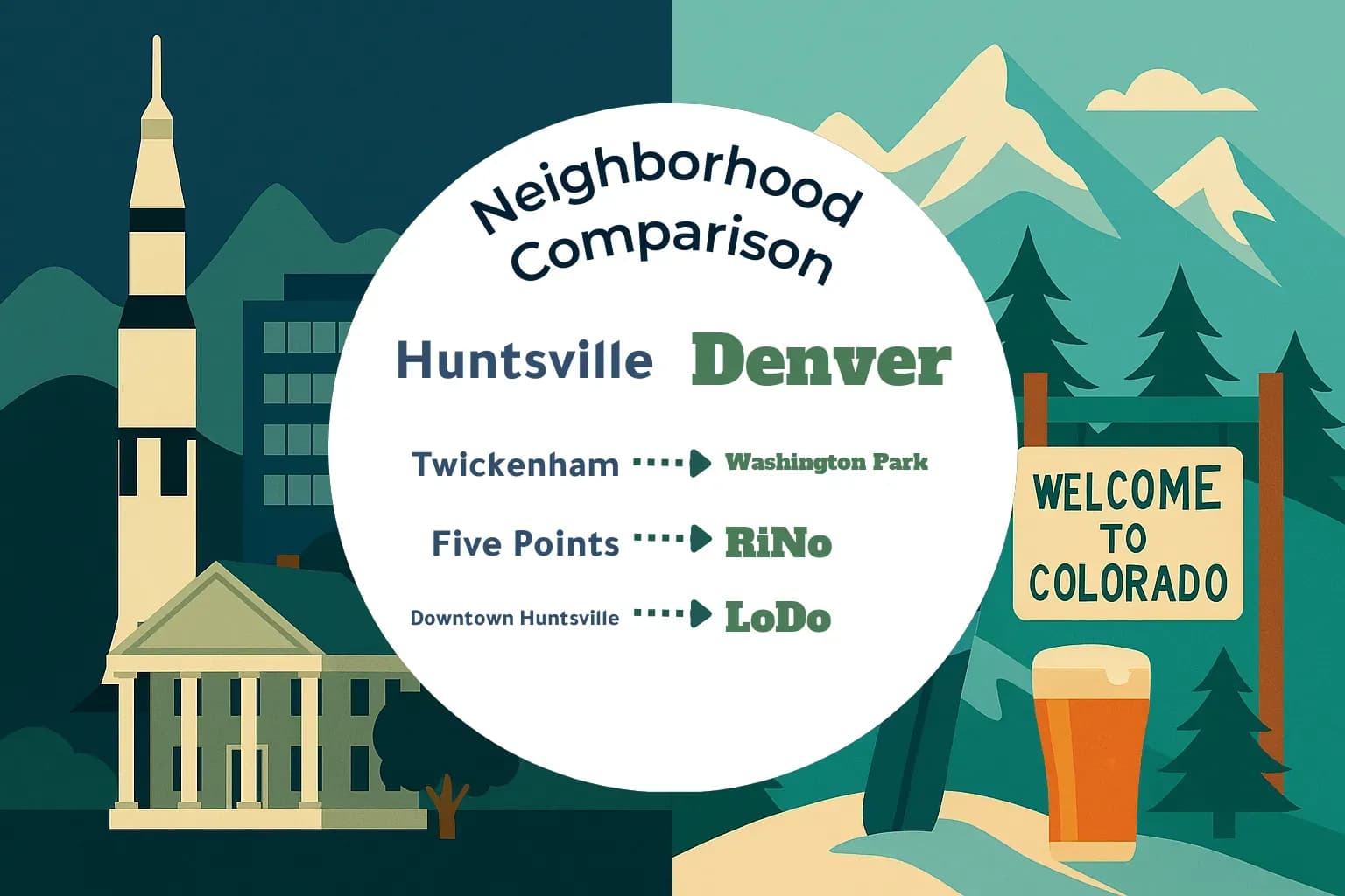 Huntsville vs Denver Neighborhood Comparison