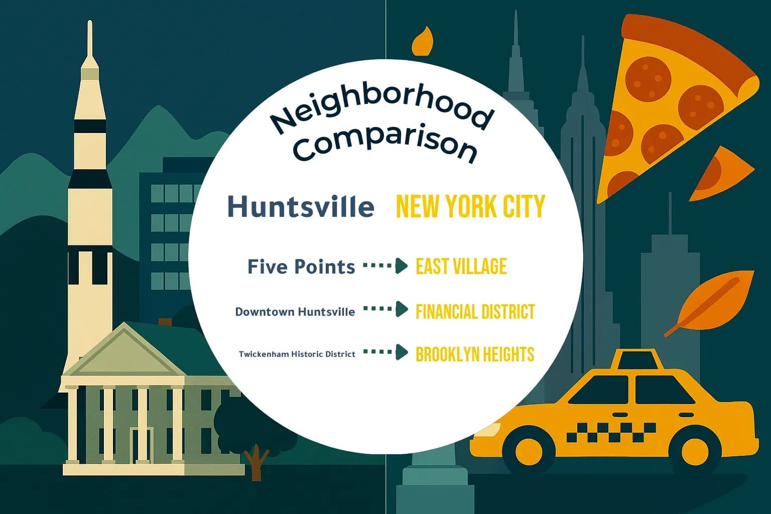 Huntsville vs New York City Neighborhood Comparison