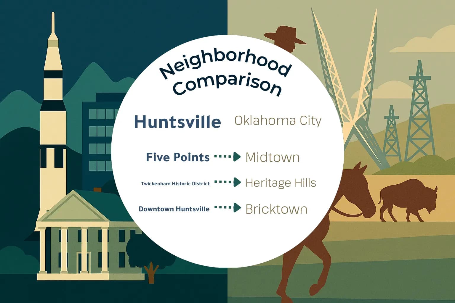 Huntsville vs Oklahoma City Neighborhood Comparison