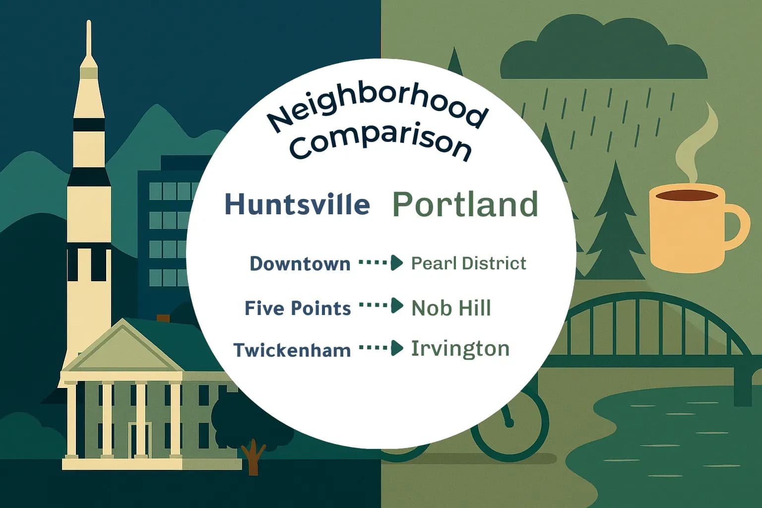 Huntsville vs Portland Neighborhood Comparison