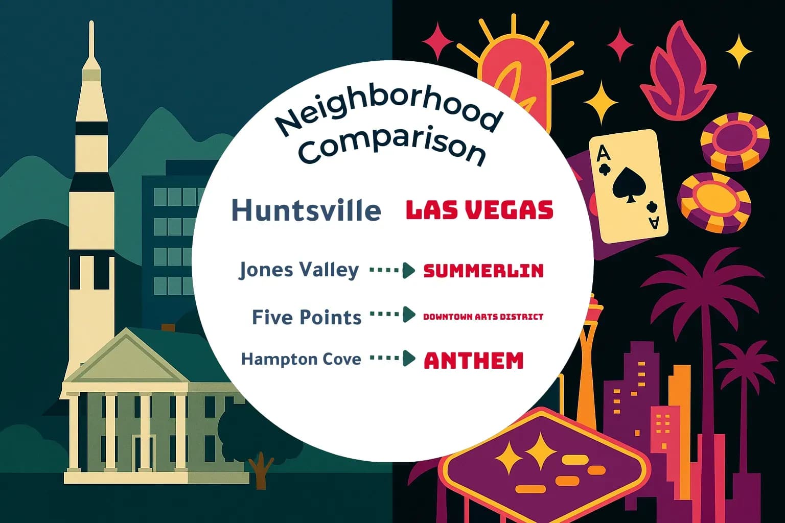 Huntsville vs Las Vegas Neighborhood Comparison