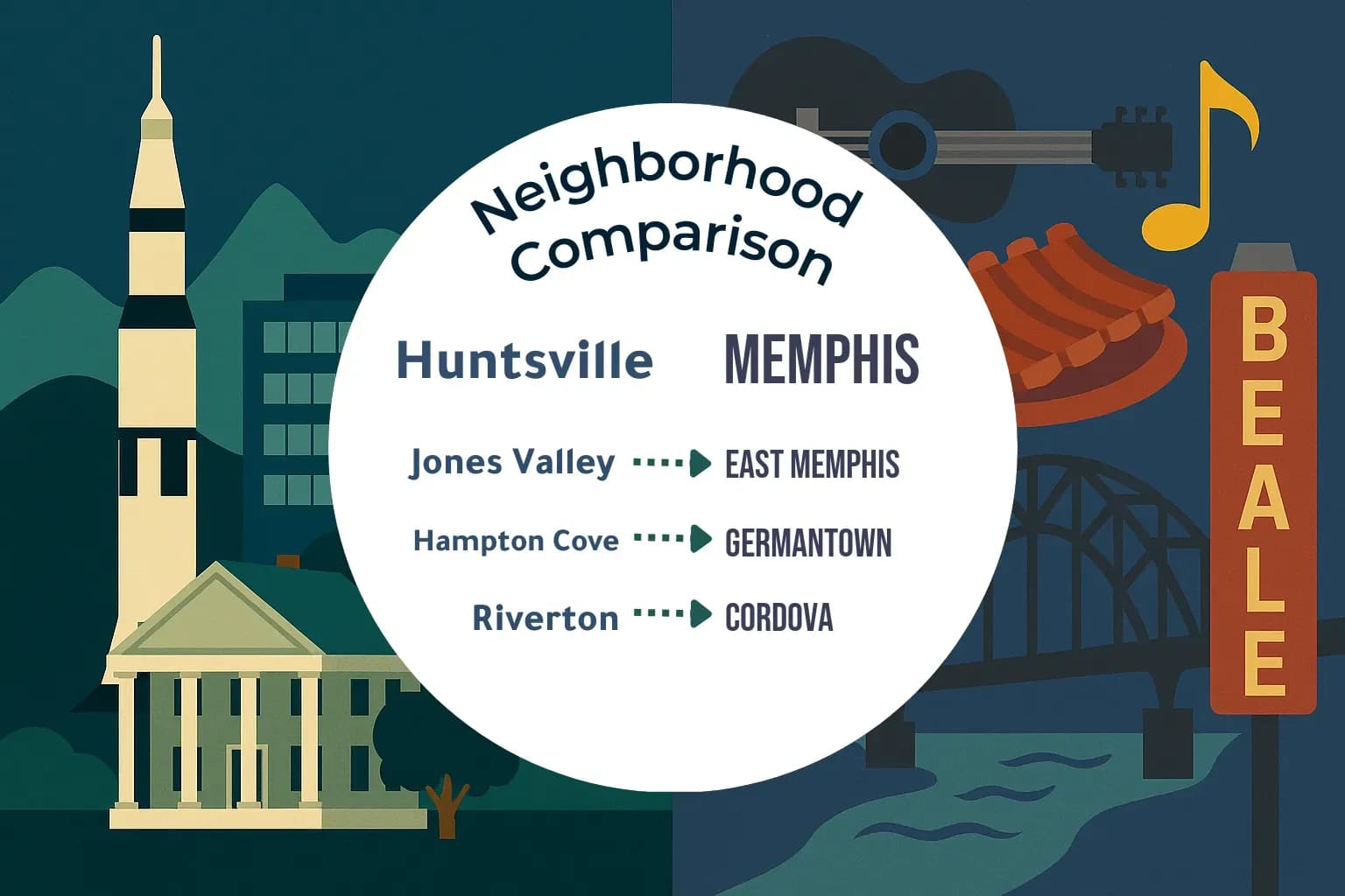 Huntsville vs Memphis Neighborhood Comparison