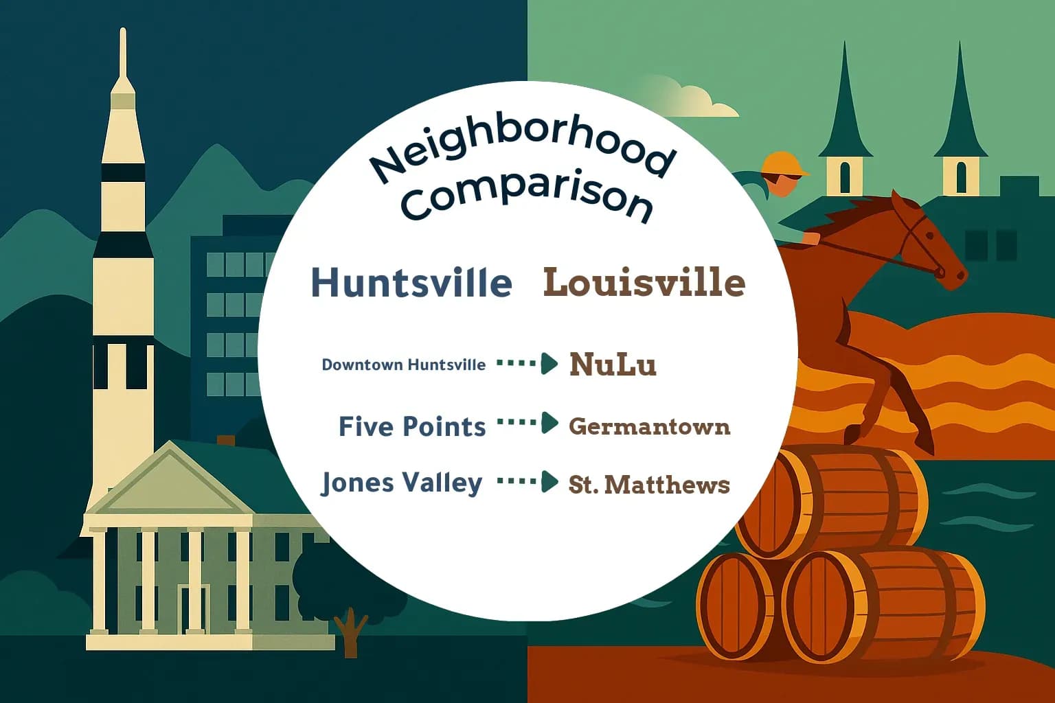 Huntsville vs Louisville Neighborhood Comparison