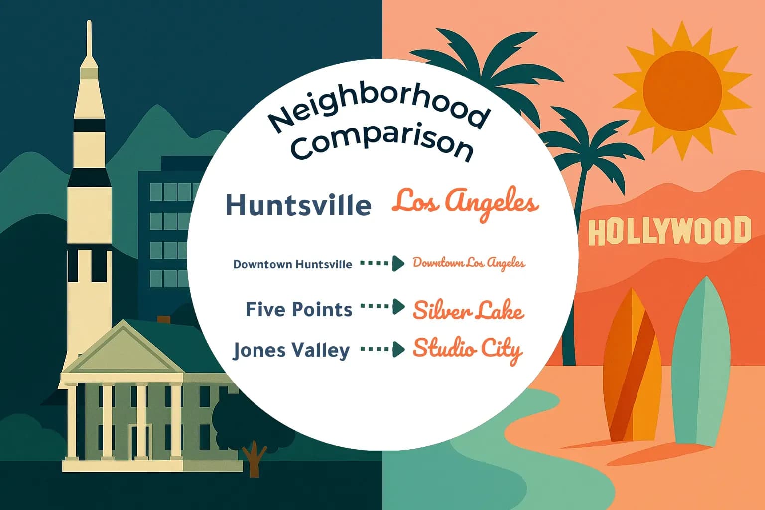 Huntsville vs Los Angeles Neighborhood Comparison