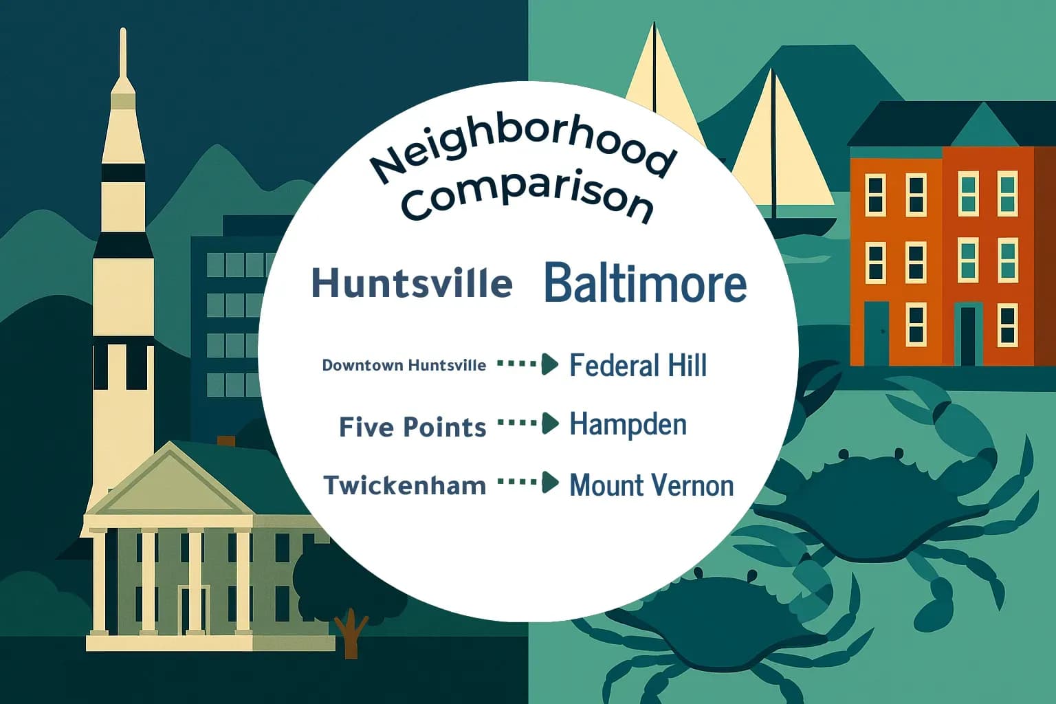 Huntsville vs Baltimore Neighborhood Comparison